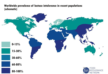 Worldwide Incidence of Lactose Intolerance