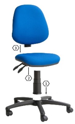 Image showing an office chair in assembly