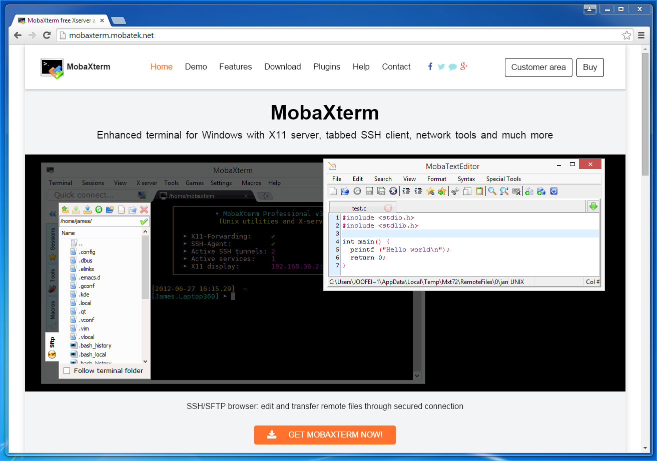 Mobaxterm Website