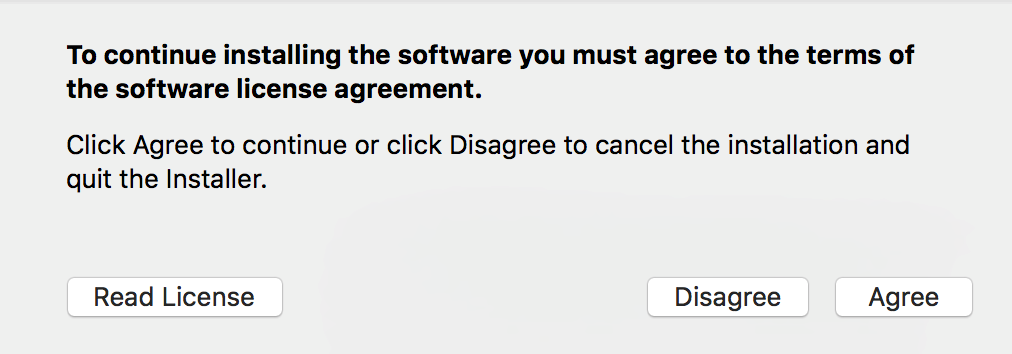 Pop up asking for your agreement